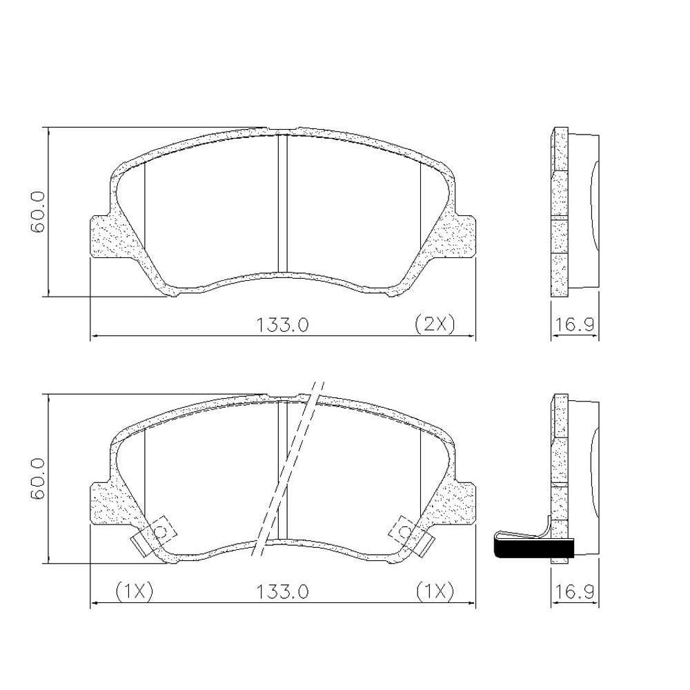 Pastilha De Freio Dianteira Lonaflex HB20/Veloster - P-1348