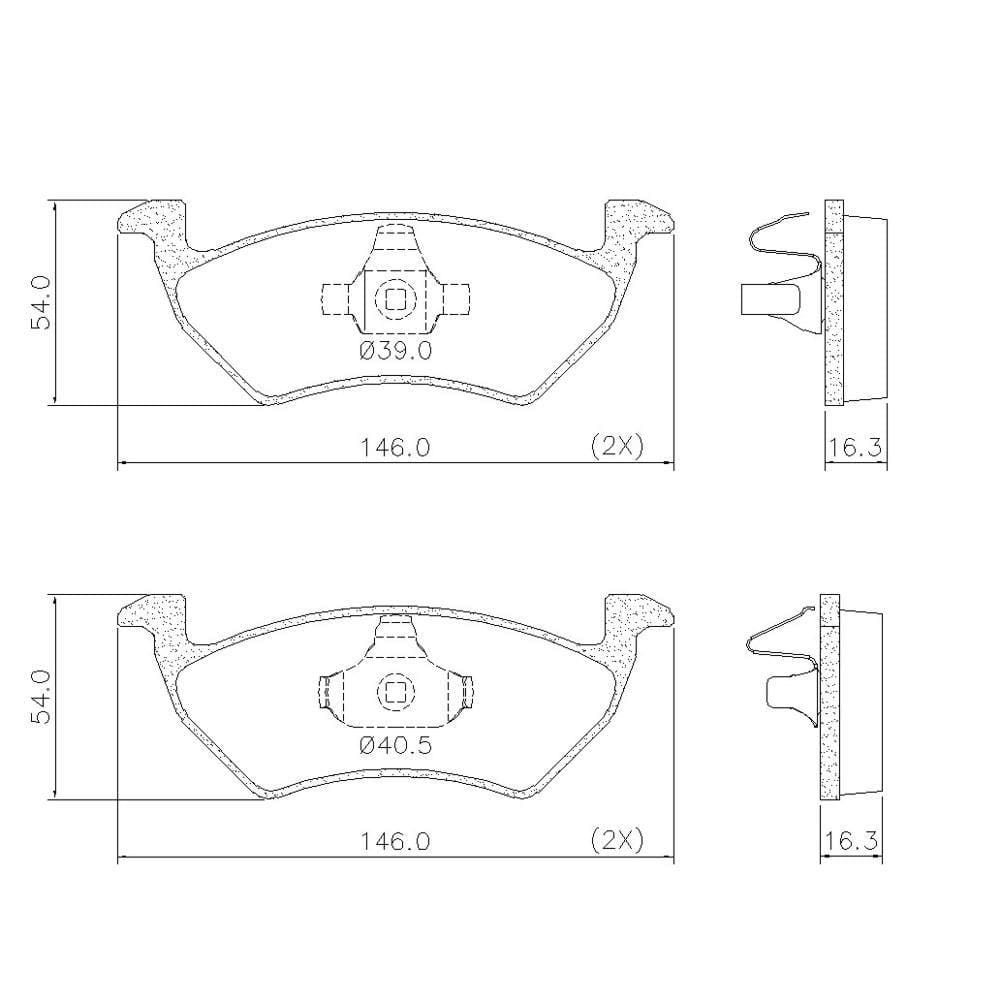 Pastilha De Freio Lonaflex Saveiro/Voyage - P-1346