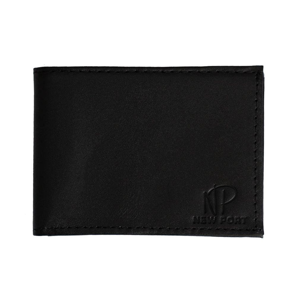 Carteira Masculina Couro Slim Pequena Luxo Preta