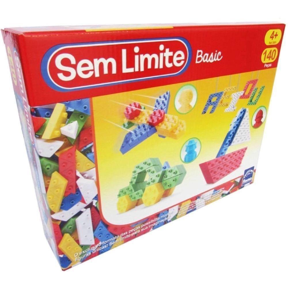 Blocos De Montar Sem Limites Basic - 140 Peças - Roma Jensen