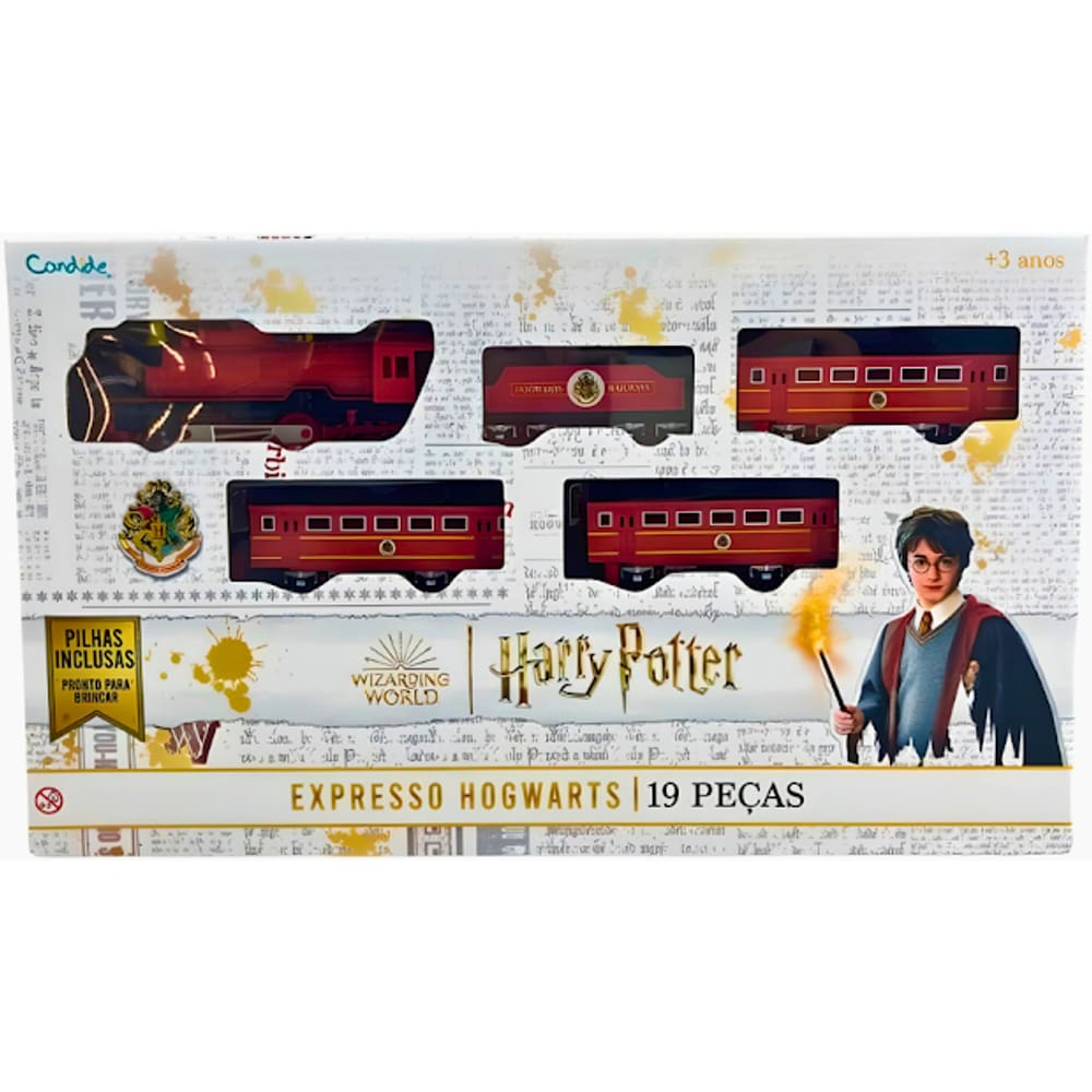 Ferrovia Mágica Harry Potter Hogwarts 19 Peças Candide