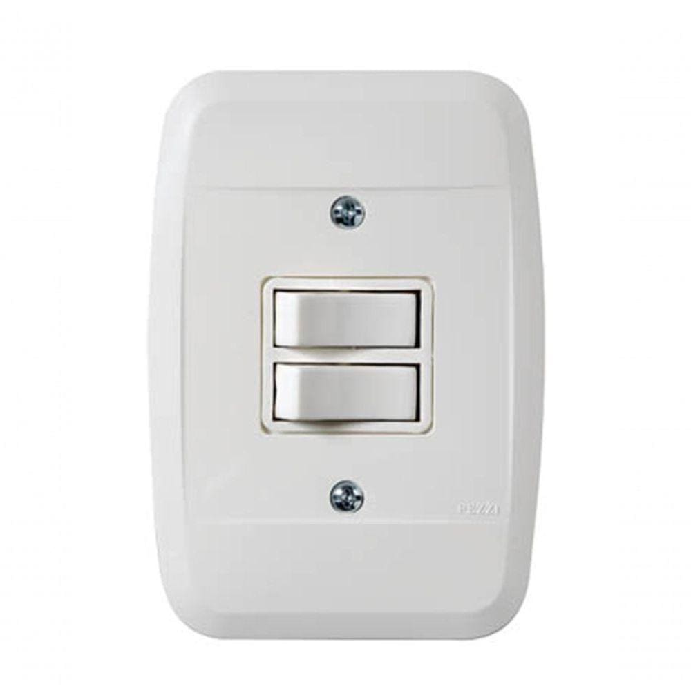 Interruptor Embutir Simples 2 T.s Branca 42100 - Pezzi