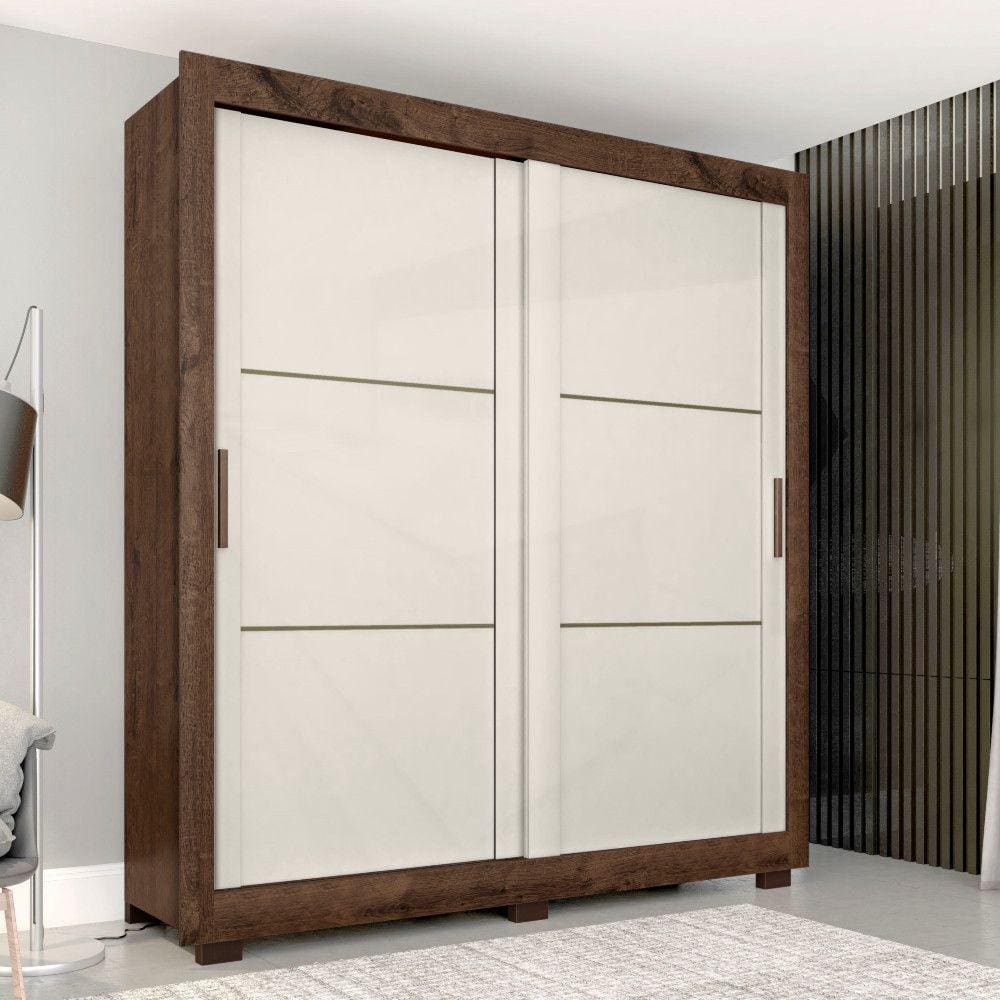 Guarda Roupa Casal 2 Portas de Correr 4 Gavetas Titanium Zanzini