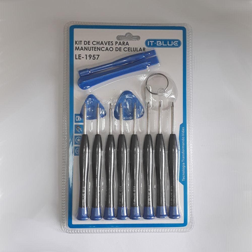 Kit de Chaves para a Manutenção de Celular com 13 Peças LE-1957 It Blue