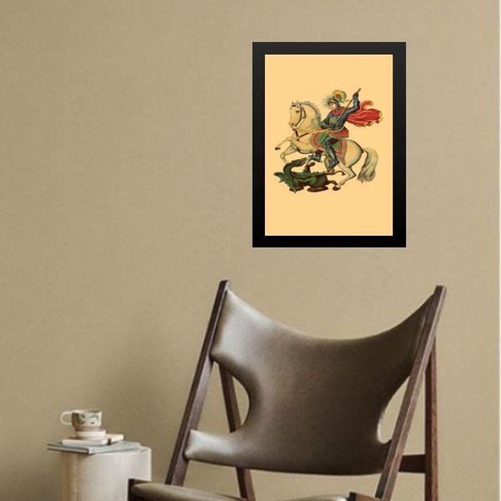 Quadro Sacro Santo São Jorge 45X34Cm