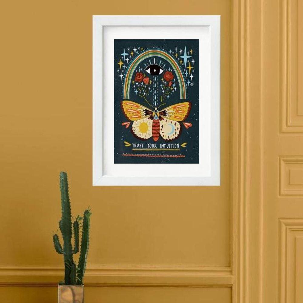 Quadro Místico Borboleta - 60X48Cm