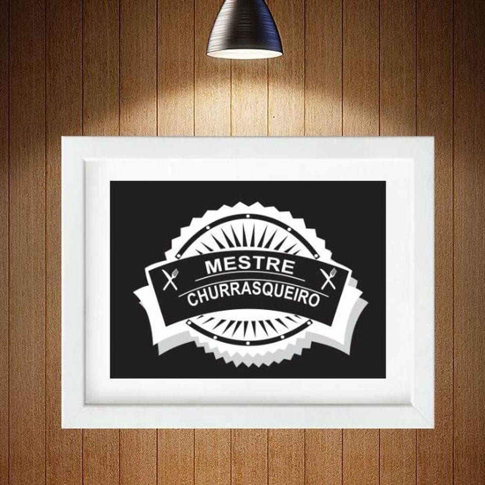 Quadro Mestre Churrasqueiro Horizontal - 60X48Cm