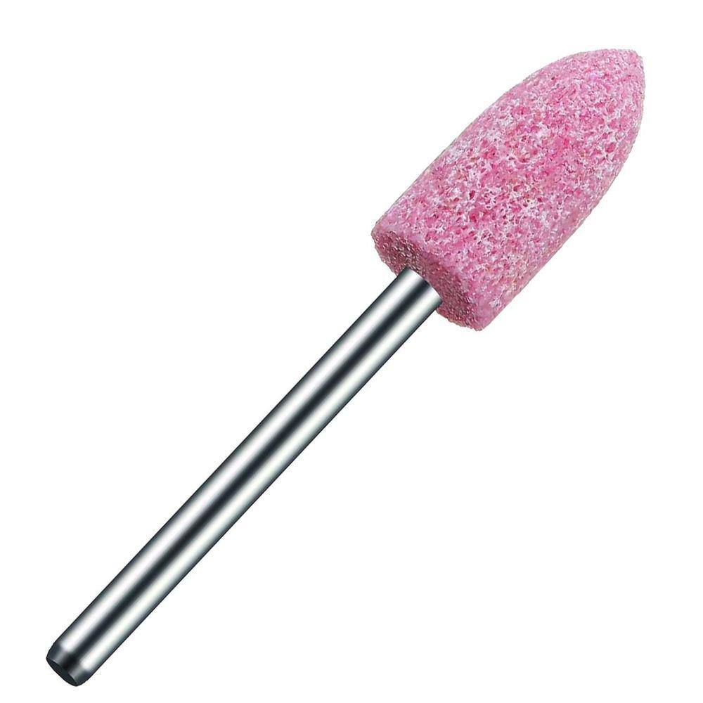 Ponta Montada 8Mm Rebolo Abrasivo Rosa Para Micro Retíficas