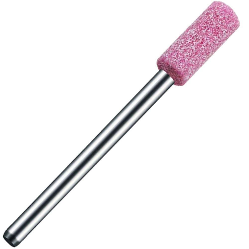 Ponta Montada 5Mm Rebolo Abrasivo Rosa Para Micro Retífica