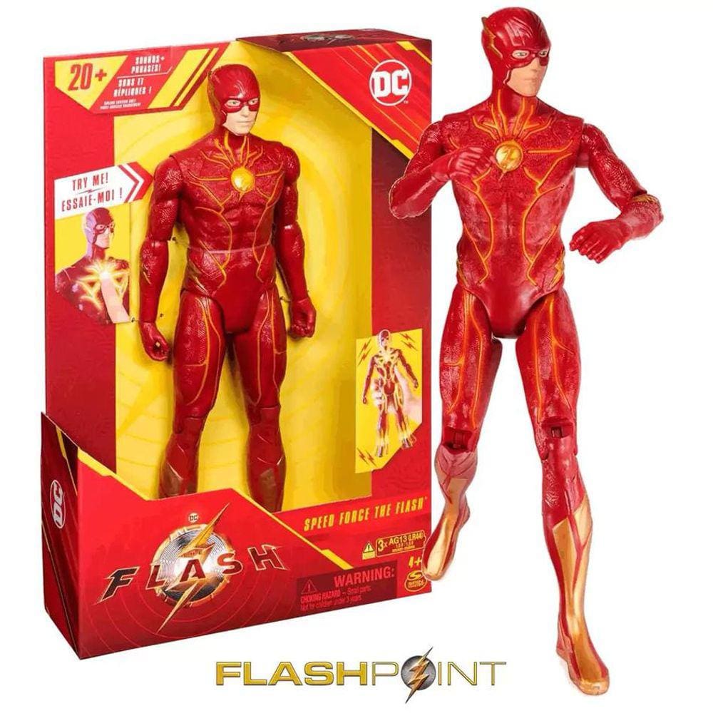 Boneco The Flash Eletrônico com Som e Luz 30cm 3414 - Sunny