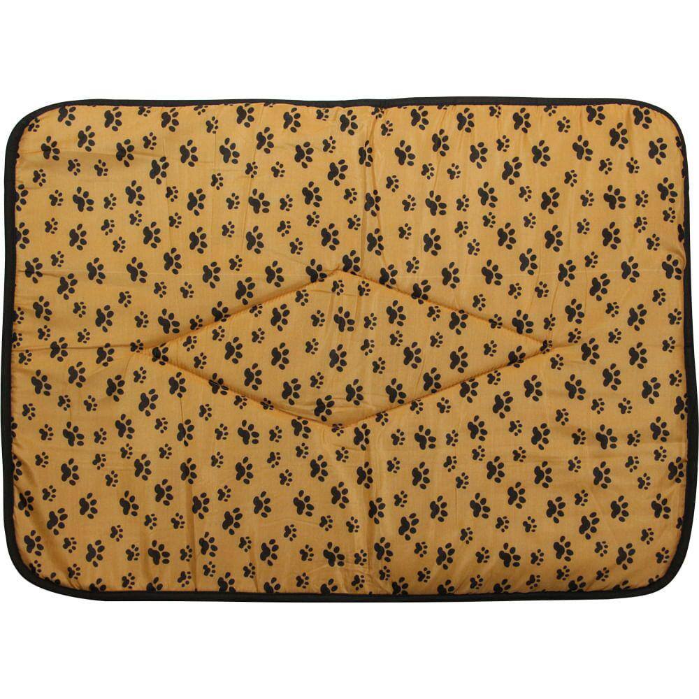 Tapete Cão Gato Poliéster Retangular Vizapi Pet Pata Dupla Face 60X80Cm Bege