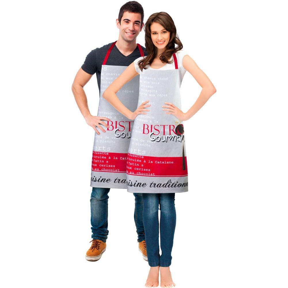 Avental de Cozinha Vizapi 70X80Cm Bistrô Multicolorido