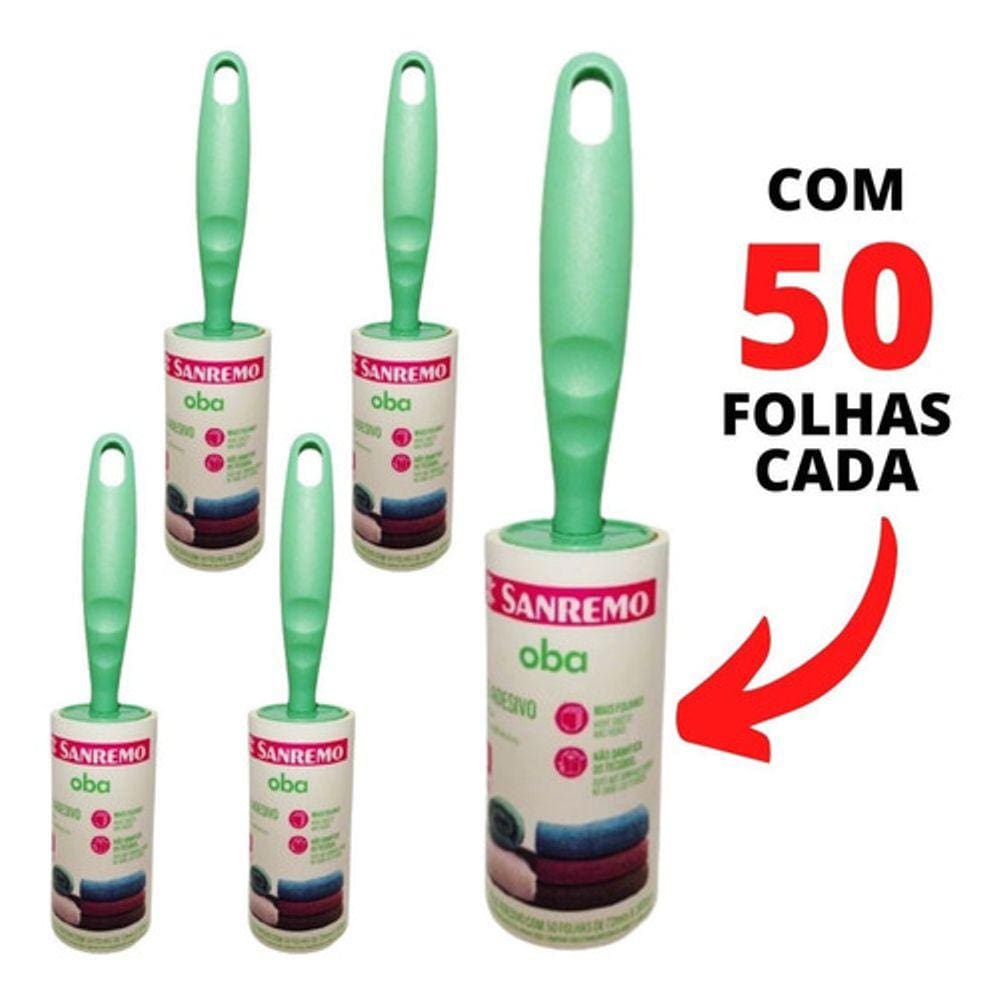 Tira Pelo De Roupas Rolo Adesivo Rolinho Tirar Pelos Kit 5un