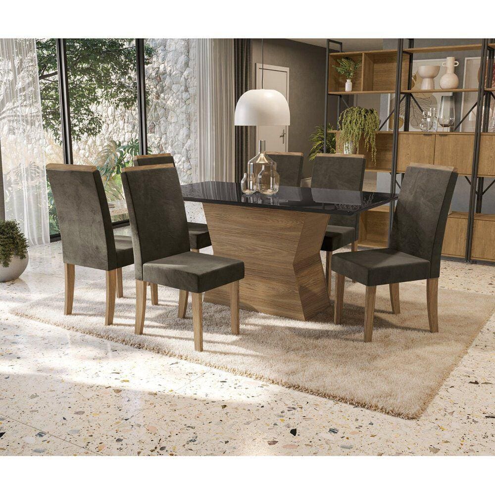 Conjunto de Mesa com 6 Cadeiras Kappesberg Tilia