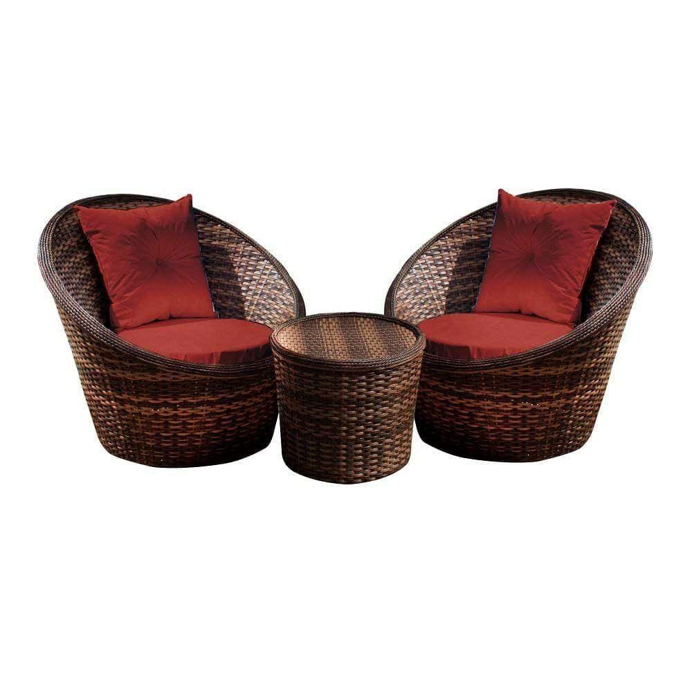Conjunto De Poltronas Bola 2 Poltronas + 1 Mesa Centro