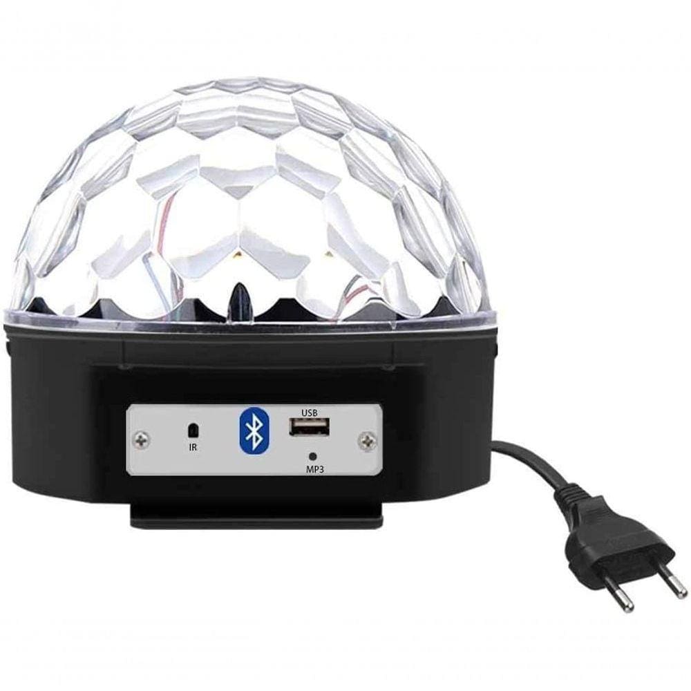 Meia Bola Maluca Led Cristal Bluetooth Controle Glm0909