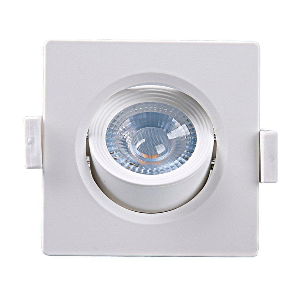 Kit 10 Spot De Led Embutir Alltop Mr16 Quadrado 5w Bivolt Taschibra 6500k Luz Fria
