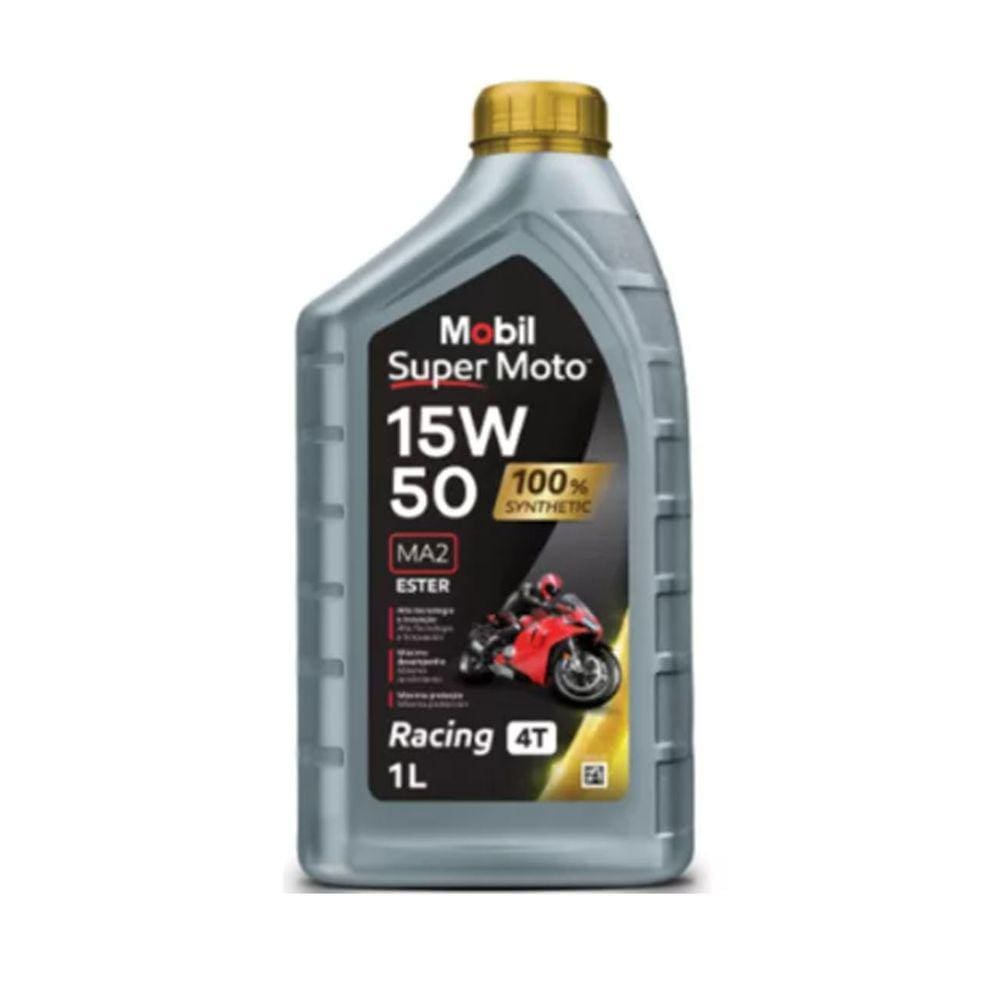 Óleo Super Moto Mobil 15W50 100% Synthetic Racing 4T