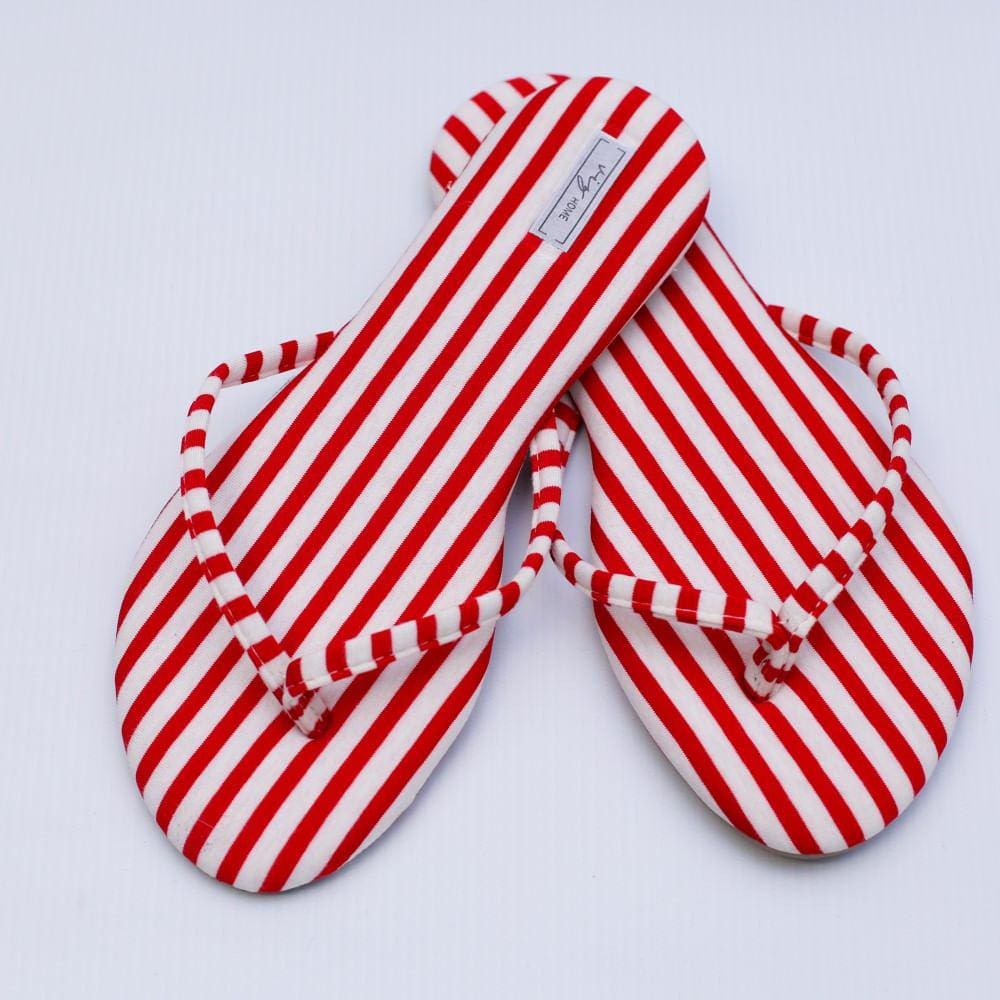 Chinelo Feminino Viz Charlotte 35/36 Listrado Vermelho e Branco