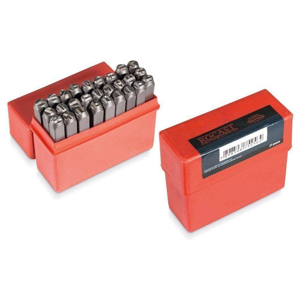 Punção Marcador Alfabético 2,5 Mm 27 Peças - Rocast