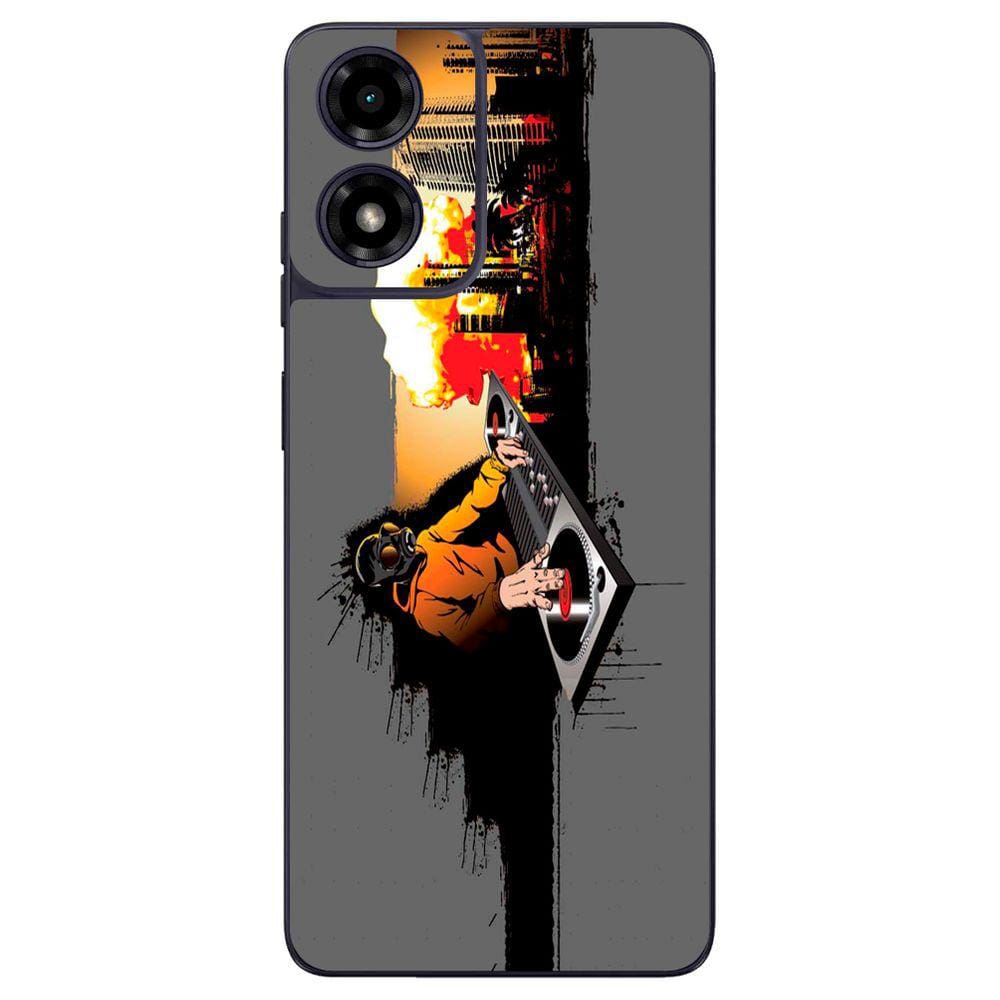 Capa Adesivo Skin264 Verso Para Motorola Moto G04