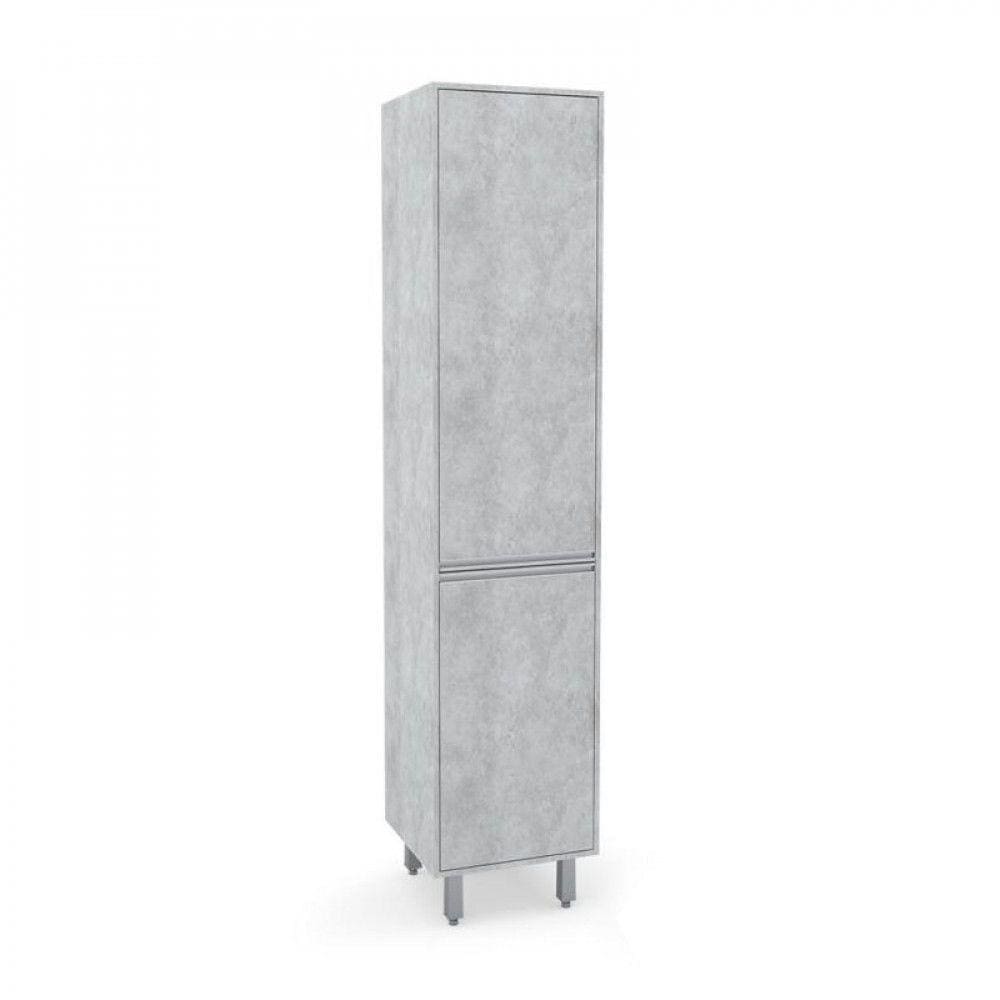 Paneleiro Confort Simples 2 Portas Mdp Concreto Batrol Concreto Com Branco
