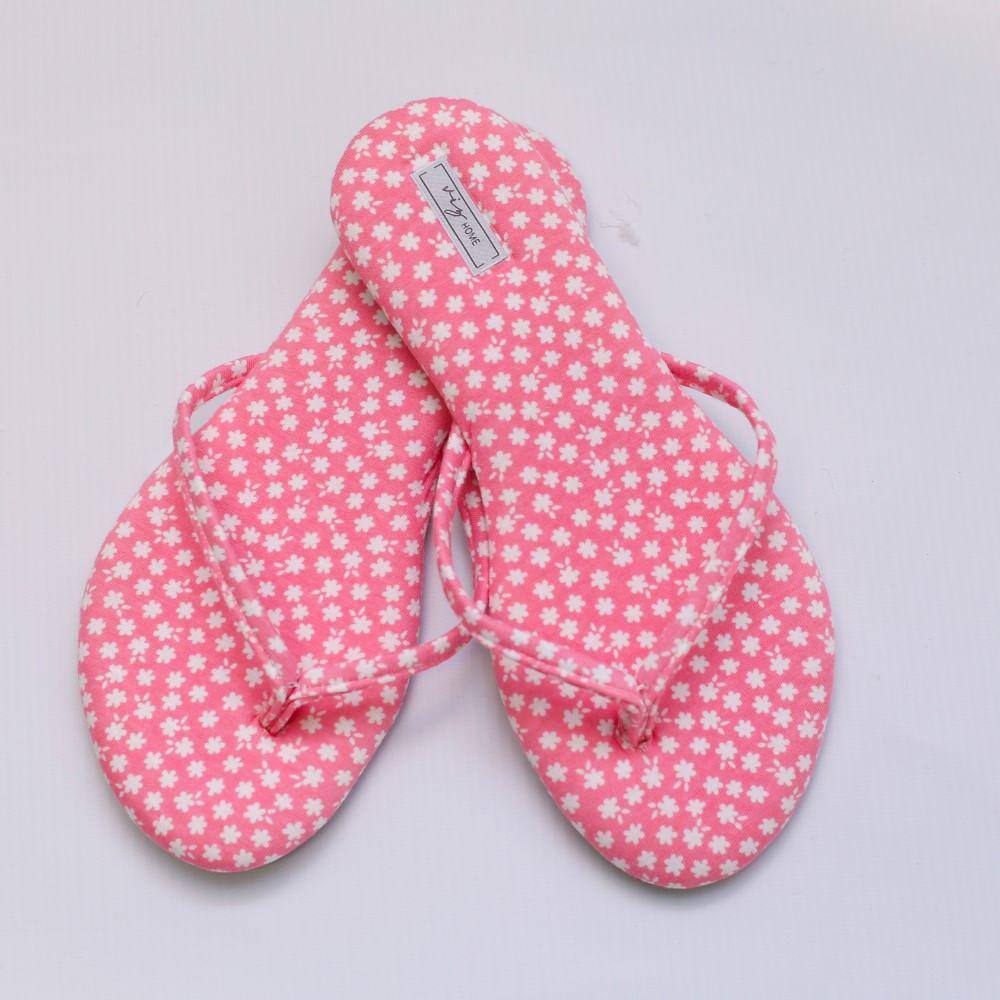 Chinelo Feminino Viz Charlotte 35/36 Floral Rosa e Branco