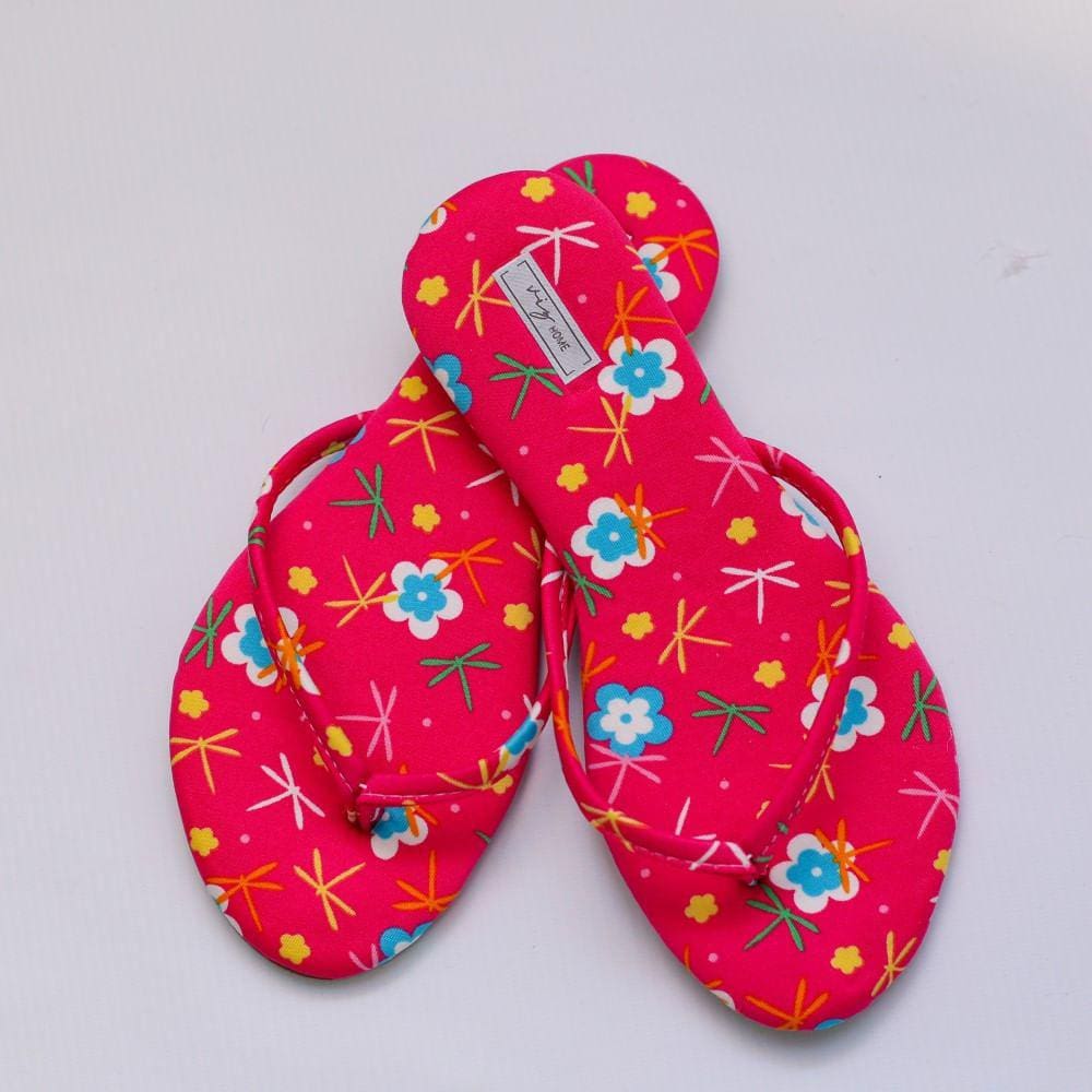 Chinelo Feminino Viz Charlotte 39/40 Floral Rosa