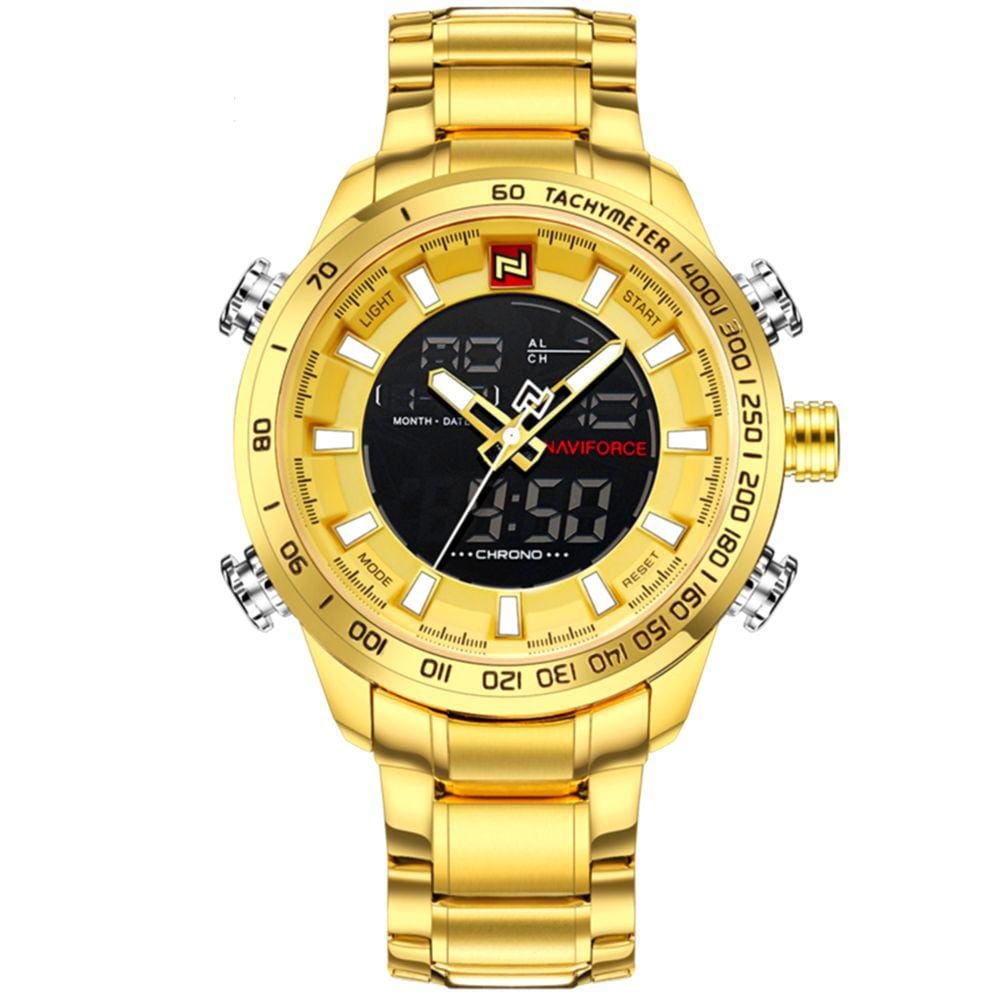 Relógio de Pulso Digital Masculino Esportivo em Aço Inoxidavel  Impermeável
