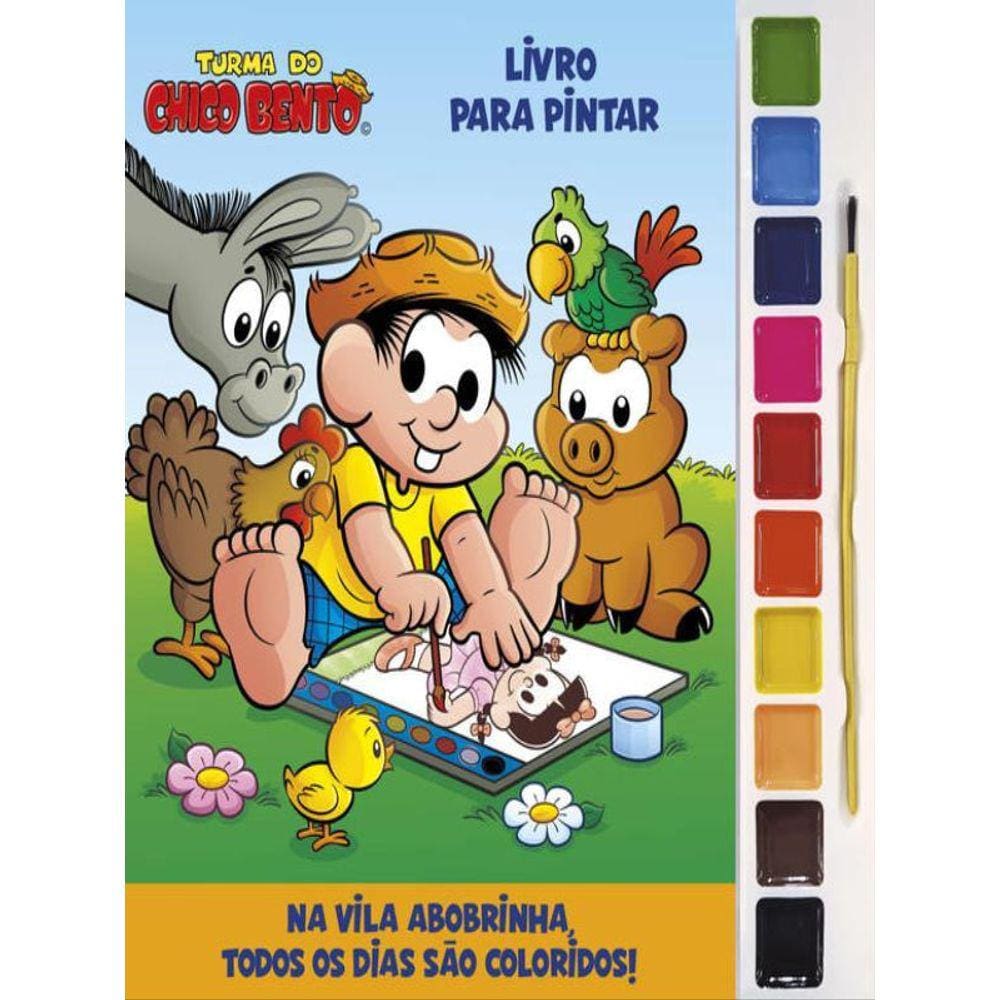 Turma Do Chico Bento Livro Para Pintar Com Aquarela