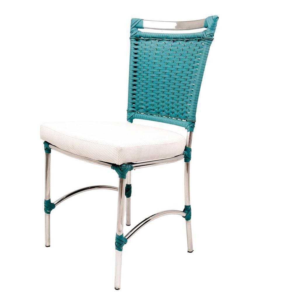 Cadeira De Jantar Em Alumínio Assento Impermeável