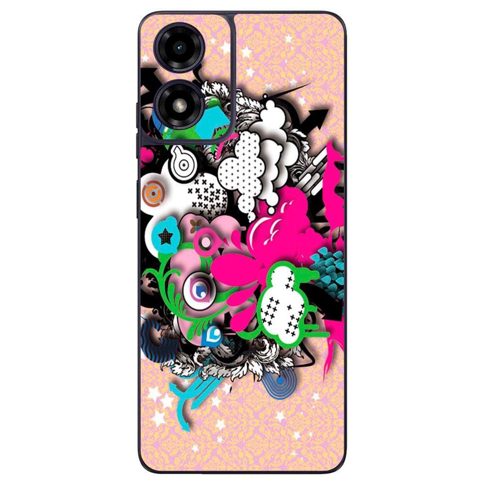 Capa Adesivo Skin104 Verso Para Motorola Moto G04