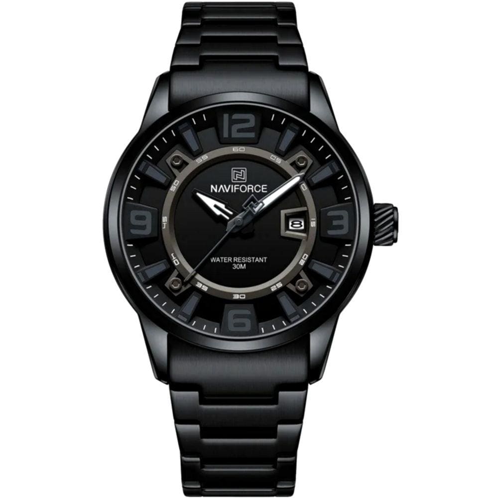 Relógio de pulso masculino de quartzo em aço inoxidável impermeável