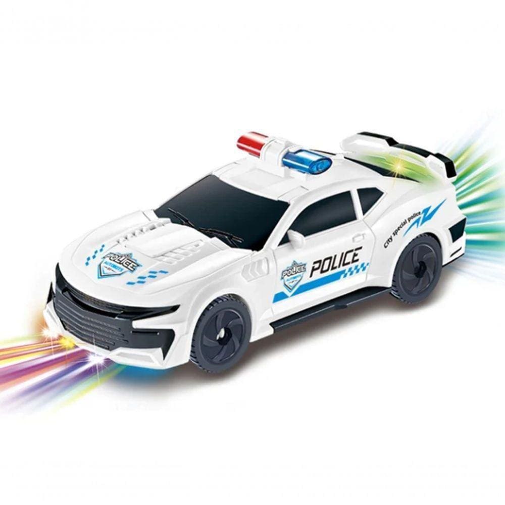 Carro Robô Policial Com Movimento Som E Luzes Brinquedo
