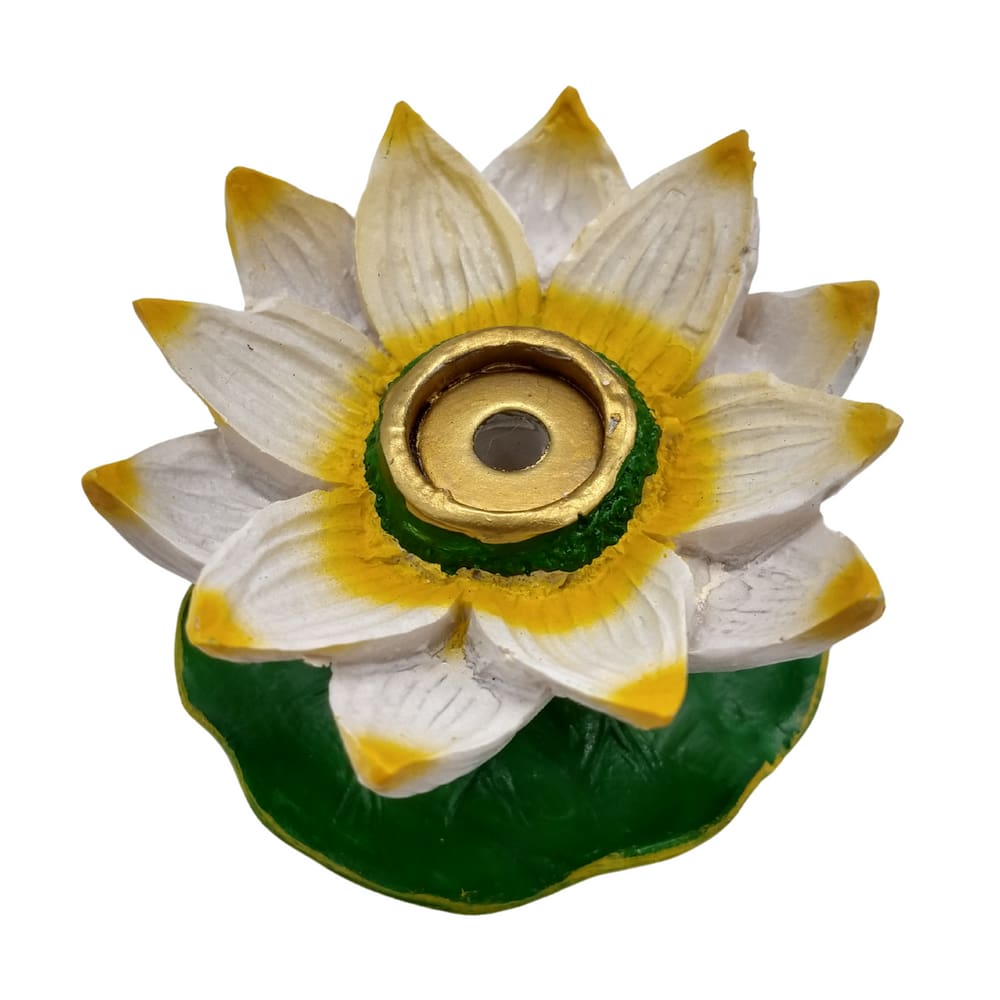 Incensário Cascata Flor de Lotus - Amarelo