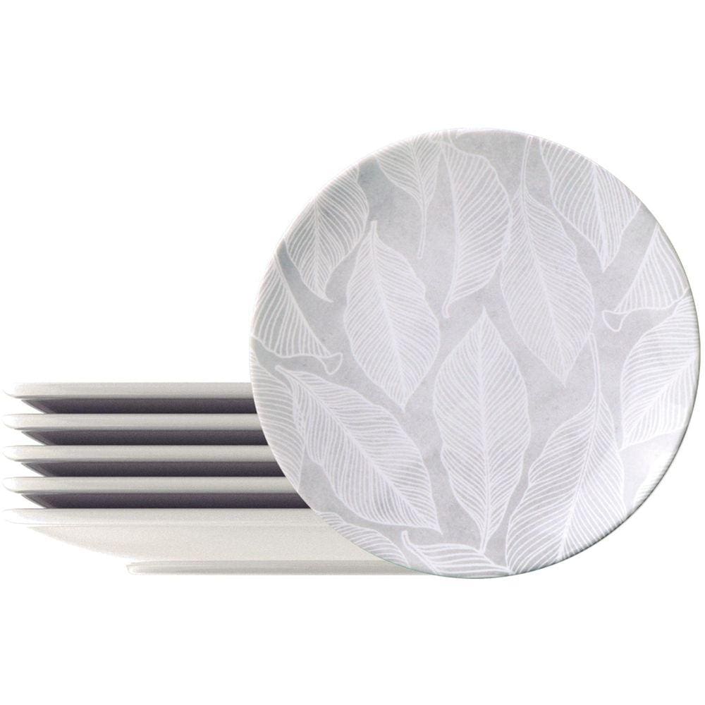 Jogo De Pratos Fundos Tramontina Porcelana Arbo 21Cm 6 Pç