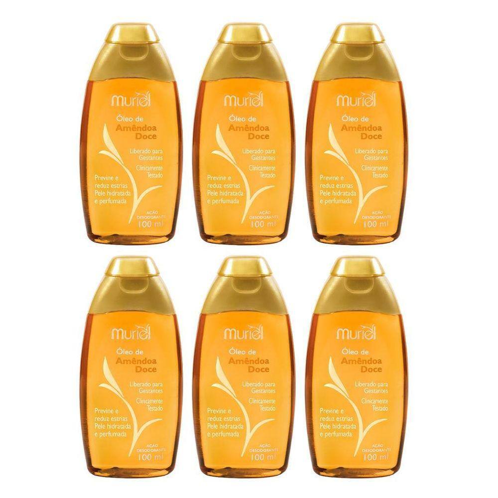 Oleo Corporal Muriel 100Ml Amendoas Doce - Kit Com 6Un