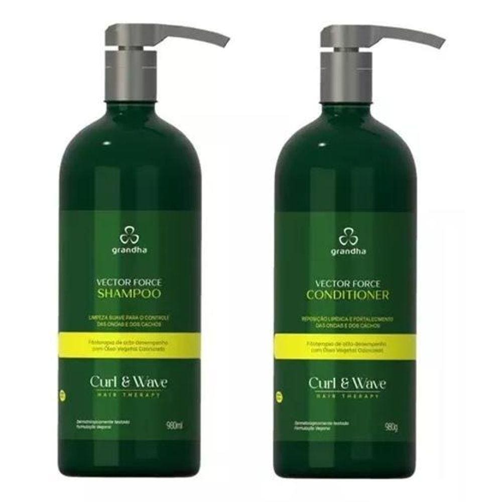 Grandha Shampoo E Condicionador Cacheados Vector Force 980G