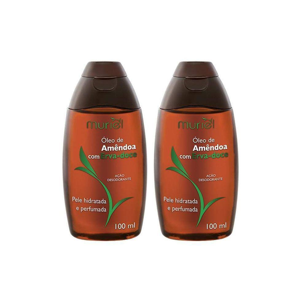 Oleo Corporal Muriel 100Ml Amendoas Com Erva Doce- Kit C/2Un