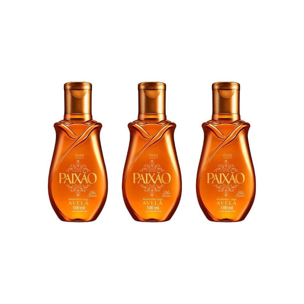 Oleo Corporal Paixao 100Ml Amendoa Avela-Kit C/3Un