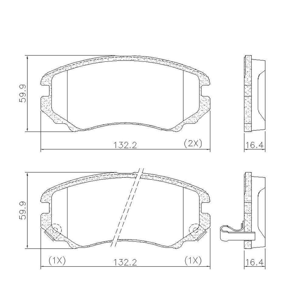 Pastilha De Freio Lonaflex Tucson/Sportage - P-635