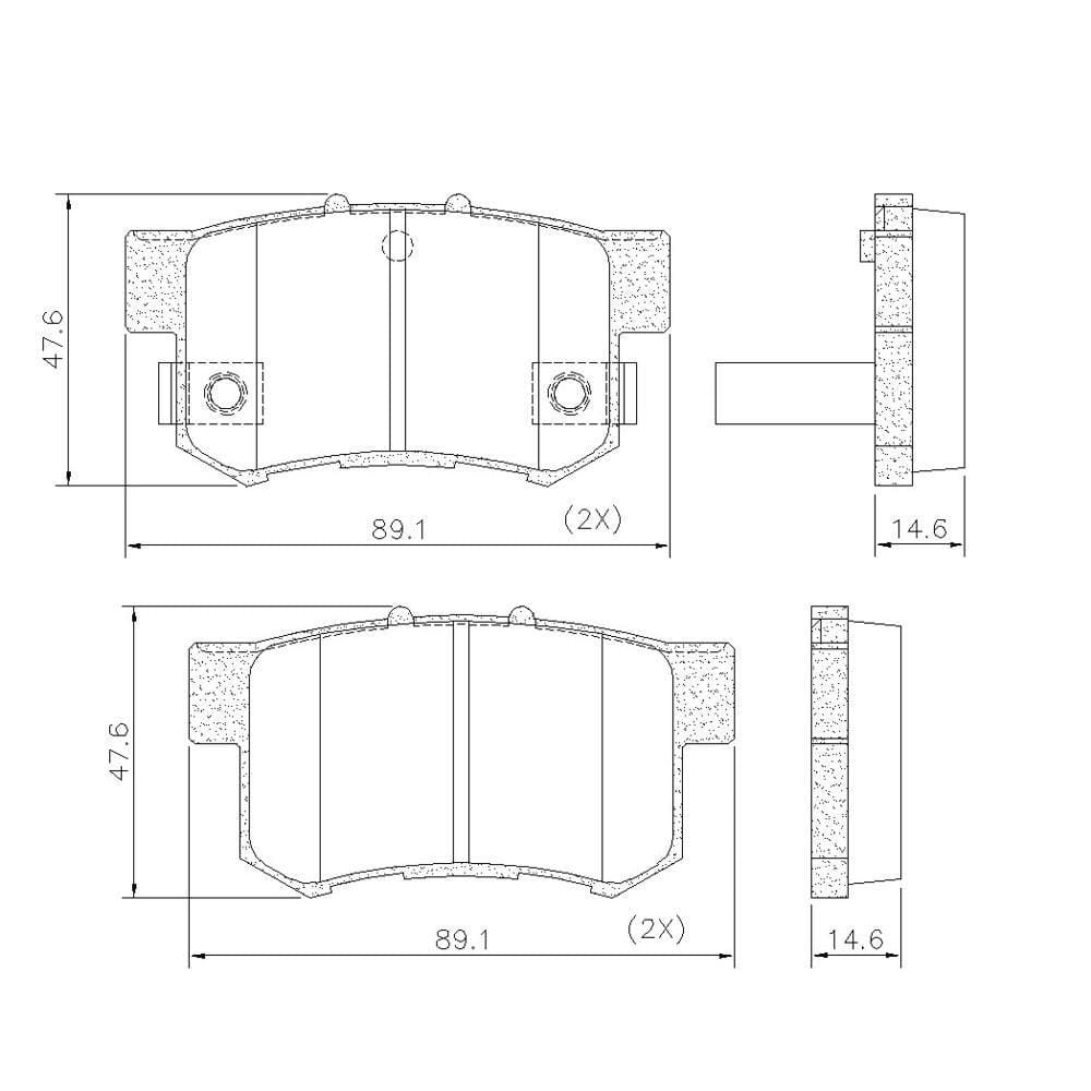 Pastilha De Freio Traseiro Lonaflex Accord/Civic/CR-V