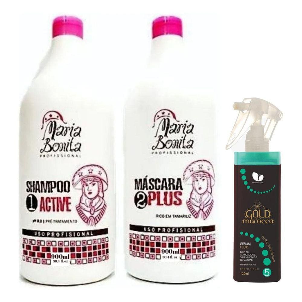 Kit Maria Bonita Progressiva Profissional Alisamento
