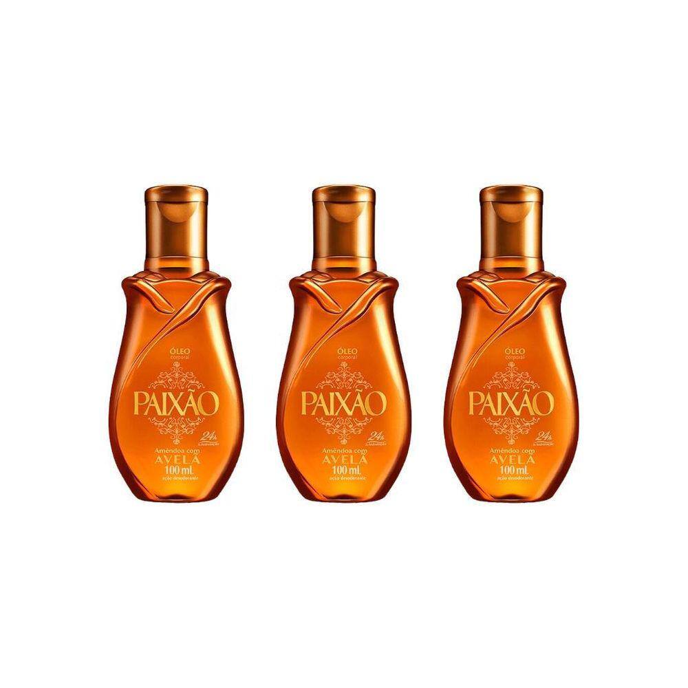 Oleo Corporal Paixao 100Ml Amendoa Avela-Kit C/3Un