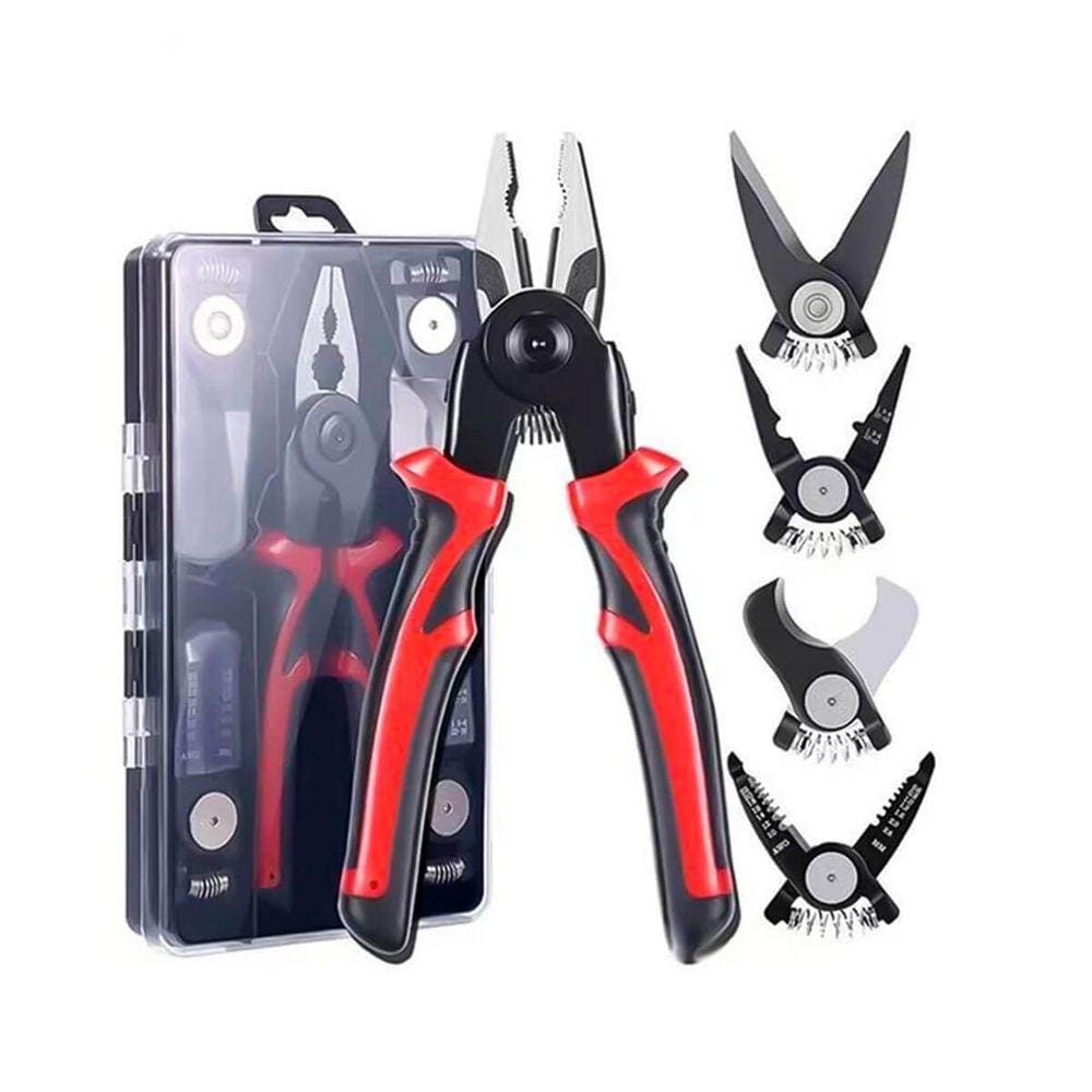 Kit Alicate Universal 5 em 1 Desencapador Crimpador Decapador Fio e Cabos