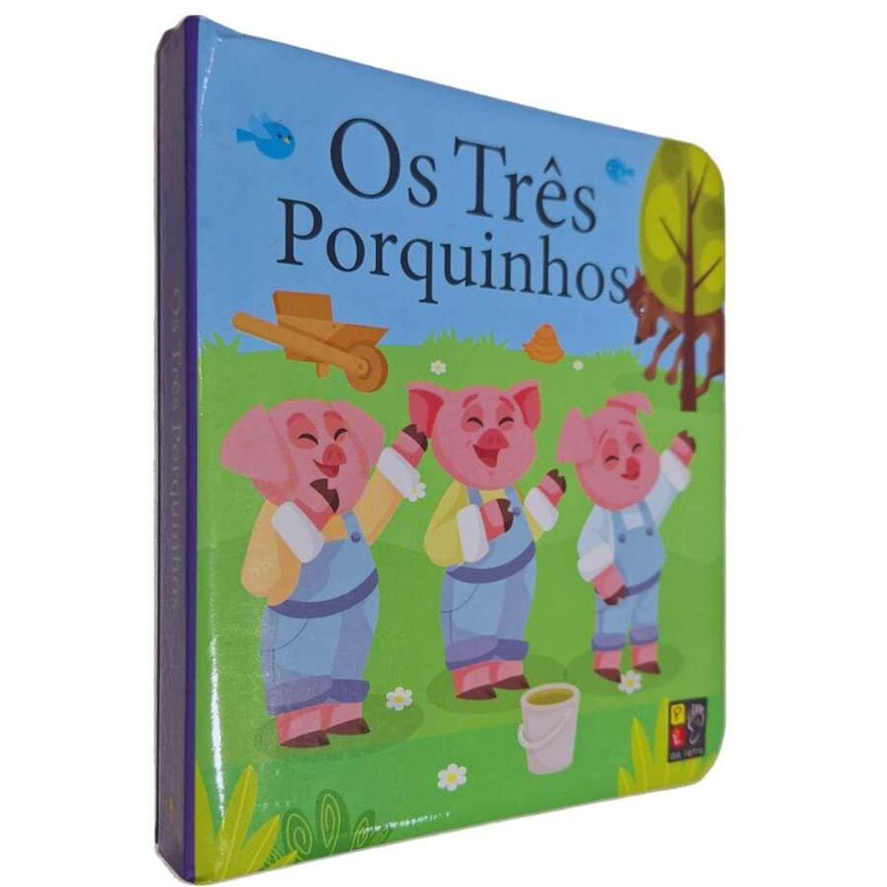 Livro Físico Infantil Cartonado Série Contos Almofadados: Os Três Porquinhos