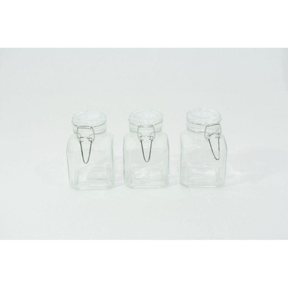 KIT 3 Pote Hermético de Vidro com Silicone 180ml - Lyor