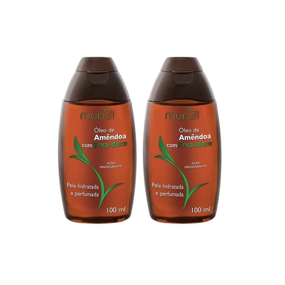 Oleo Corporal Muriel 100Ml Amendoas Com Erva Doce- Kit C/2Un