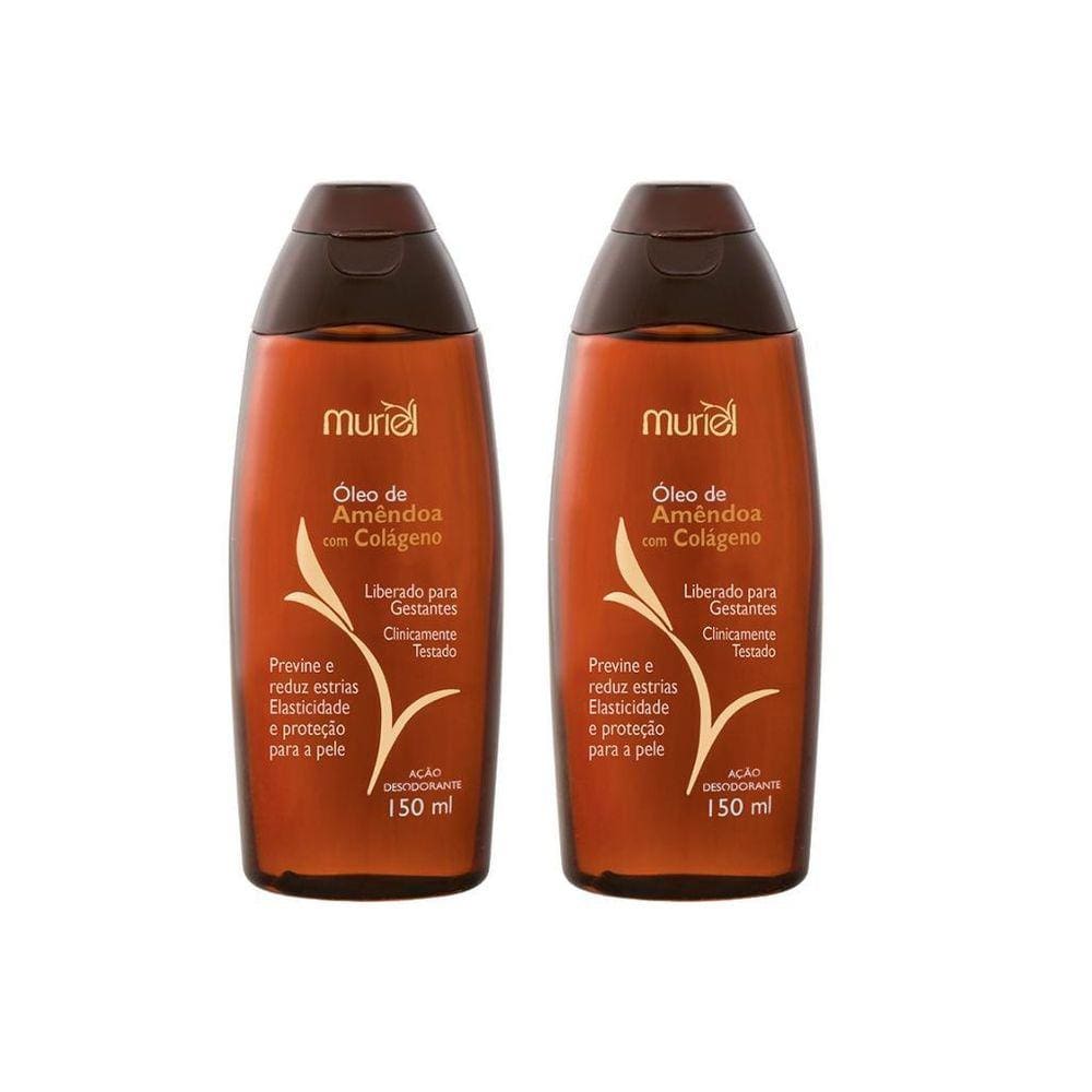 Oleo Corporal Muriel 150Ml Amendoas Com Colageno - Kit C/2Un
