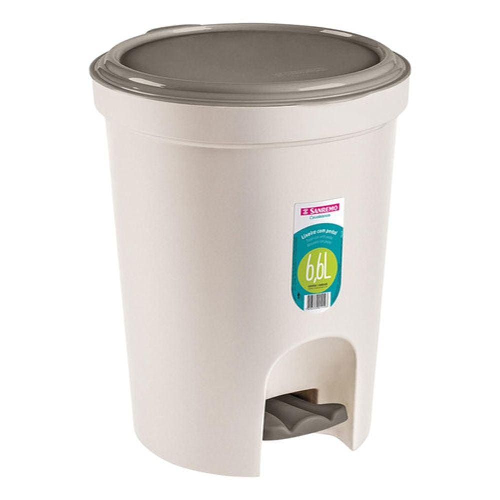 Lixeira Red. Plástica C/ Pedal Sanremo 6,6l Banheiro Cozinha